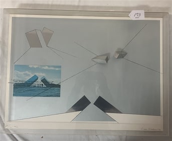 Collage in Lucite, Signed 1976 - 22" x 30"