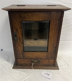 Early 20th Cent. Oak Pipe Box