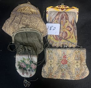 4 Beaded & Mesh Bags