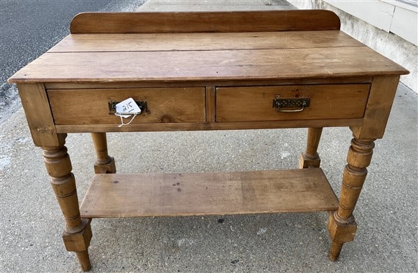 2 Drawer Country Pine Console: 2 Drawer Country Pine Console - 40" wide, 20" deep and 32" h
