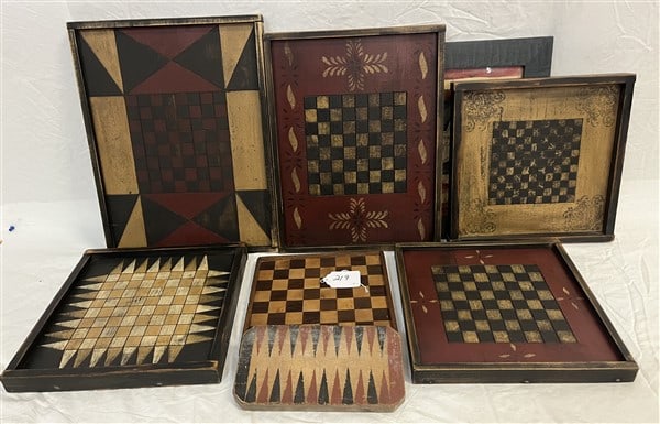 7 Wooden Game Boards: 7 Wooden Game Boards