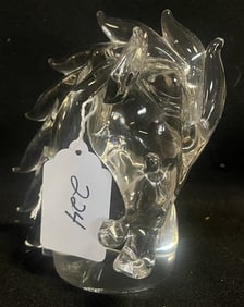 Crystal 7" Cartier Horse Head - Slight Damage