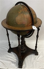 18" Vintage Globe on Stand