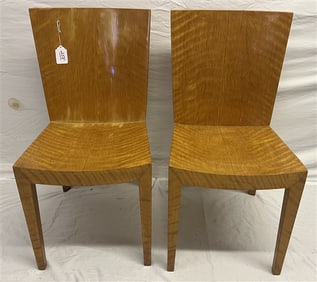 Pretty Pair of Beechwood Chairs