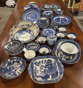 Large lot of Blue Willow