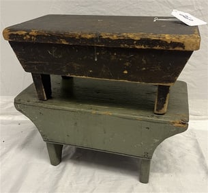 Two 19th Cent. Wooden Footstools