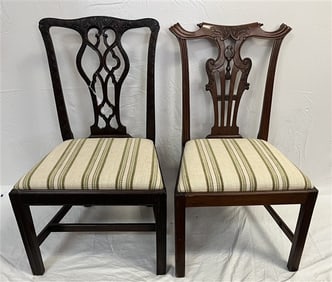 2 Antique Chippendale Side Chairs