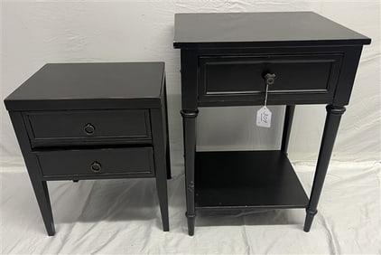 2 Contemporary Black Nightstands