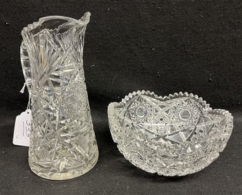 2 Pcs. Cut Glass