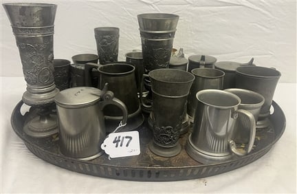 20 Metal Cups and Steins