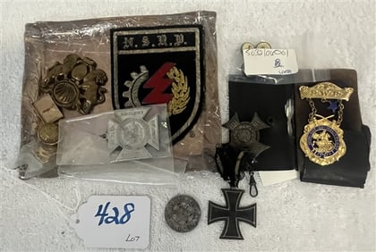 Military Related Pins, Buttons, and Medals