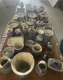 Extensive Service of Boleslawiec Pottery