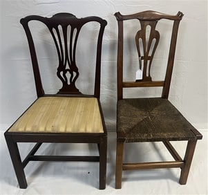 2 19th Cent. Chippendale Side Chairs