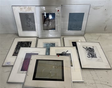 10 Framed Works of Art by Franklin Feldman