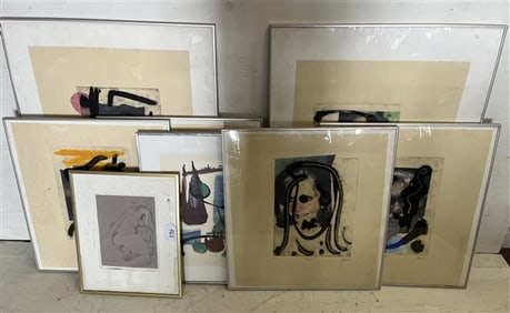 9 Framed Works of Art by Franklin Feldman