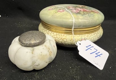 2 Victorian Powder Jars