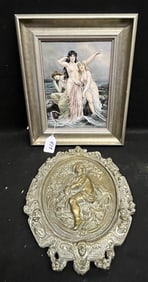 Bronze Plaque and Painting
