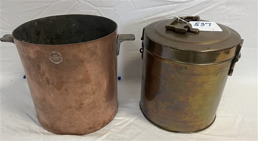 1 Brass, 1 Copper Bucket