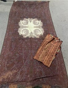 2 Paisley Shawls - Large Shawl 5' x 10'2"