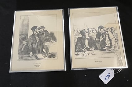 2 Daumier Prints
