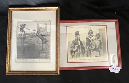 2 Daumier Prints