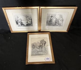 3 Daumier Prints