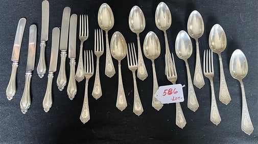 Schultz & Fischer Sterling Flatware Approx. 23 Troy plus 9 knives