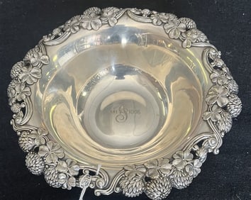 Tiffany Sterling 9" Repousse' Bowl - Approx 11.5 Troy