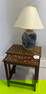2 Nesting Tables/Porcelain Lamp