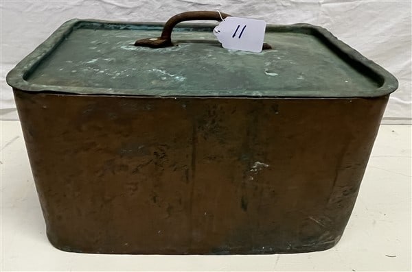 Heavy 2 Handle Covered Copper Pot 18.5"w x 10"h (1 of 3)