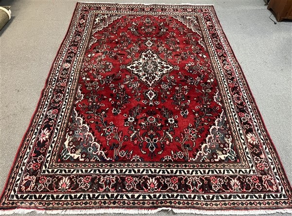 Hand Made 50 Year Old Kashan 7' x 10': Hand Made 50 Year Old Kashan 7' x 10'