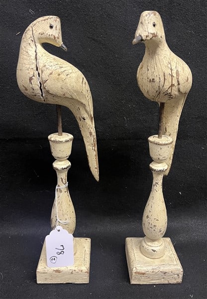 Pr Carved Birds on Stands (1 of 2)