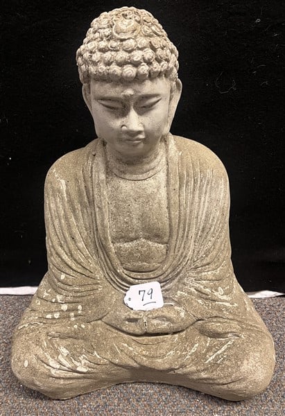 19 1/2" Concrete Buddha (1 of 3)