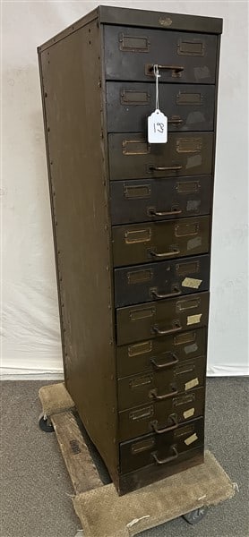 Quality 11 Drawer Steel Industrial Cabinet 12" wide-24" deep-52" high (1 of 3)