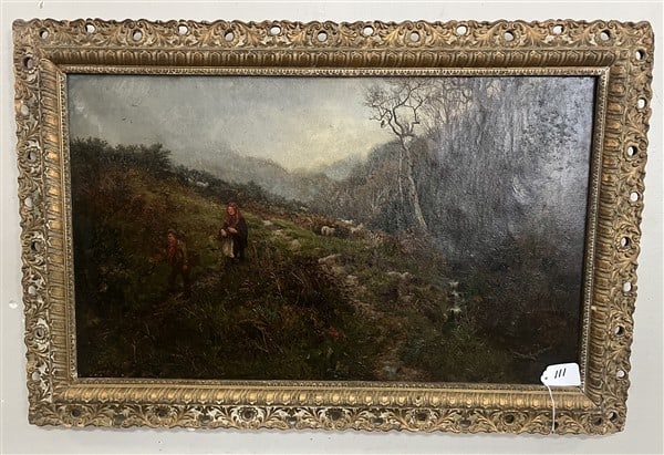 19th Cent O/C Landscape John Holland London 24 x 36 (1 of 4)