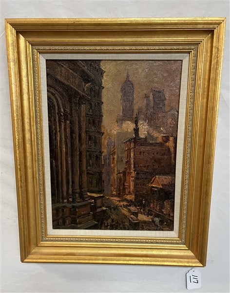 Oil on Board Colin Campbell Cooper 18 x 21 (1 of 3)