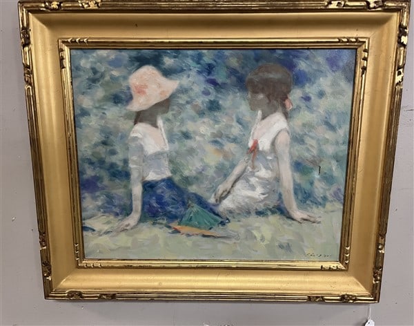 Framed Impressionist Painting Andre' Gisson 23 x 26 (1 of 4)