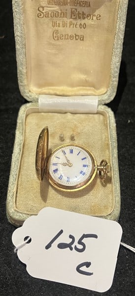 enamelled 18k Ladies Pocket Watch (1 of 1)