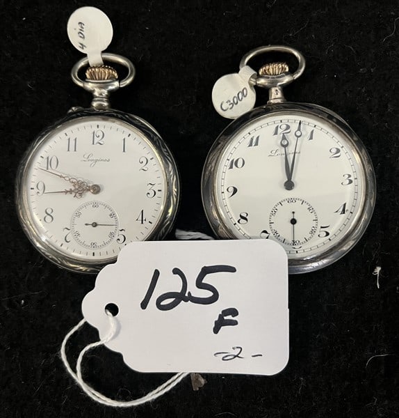 2 Longines Silver Pocket Watches (1 of 2)
