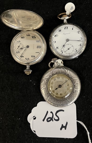 3 Deco Pocket Watches Juvenia-Reymonr-Miramar (1 of 3)