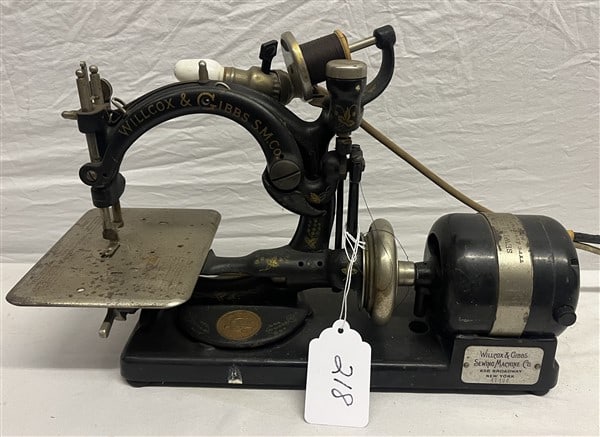 Early Wilcox Gibbs Sewing Machine electrified (1 of 1)