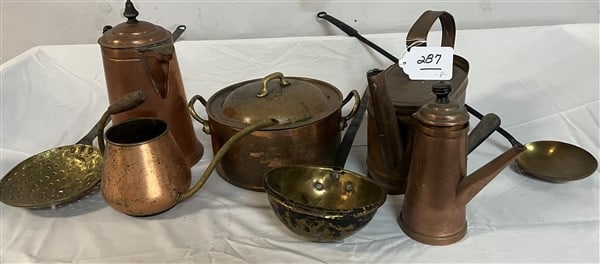 8 pcs of Antique Country Copper: 8 pcs of Antique Country Copper