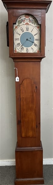 Country Tall Case Clock in Red Wash 84" (1 of 3)