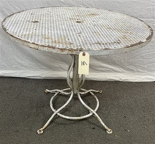 Vintage Woodard Iron Mesh Table