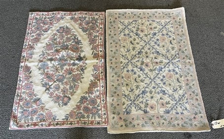 2 Crewel Work Mats - Approx 2' x 3'
