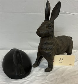 Cast Iron Duck and Cast Iron Rabbit