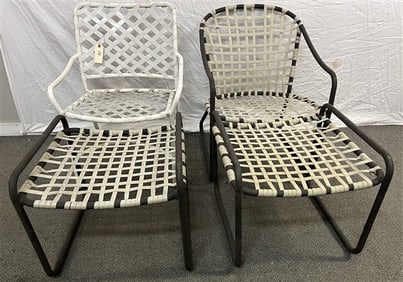 4 Pc Lot - Aluminum and Vinyl Strapped Furniture