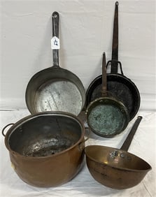 5 Early Copper Pans
