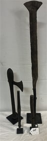 4 African Sculptures - Currency Tallest 29"h