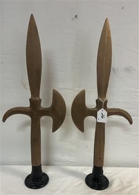 Pr. of 25" Brass Sculptures